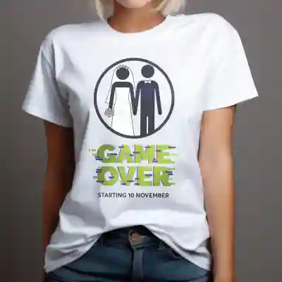 Personalizované tričko na rozlúčku so slobodou - Game over