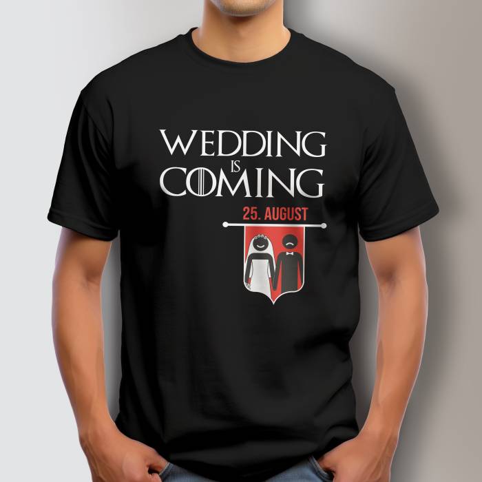 Personalizované tričko na rozlúčku so slobodou - Wedding is coming