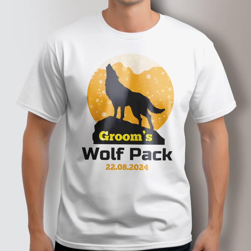 Personalizované tričko na rozlúčku so slobodou - Groom's Wolf Pack