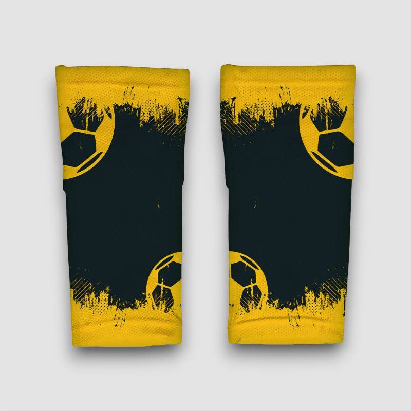 Personalizované futbalové návleky v odtieňoch žltej