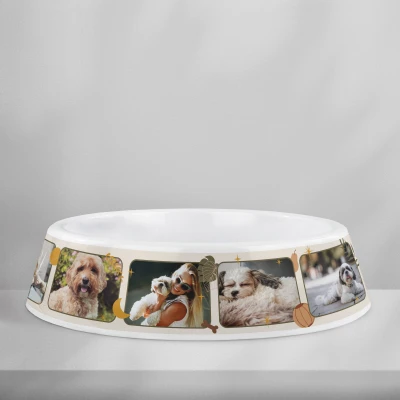 Personalizovaná plastová miska pre psov – Fotokoláž