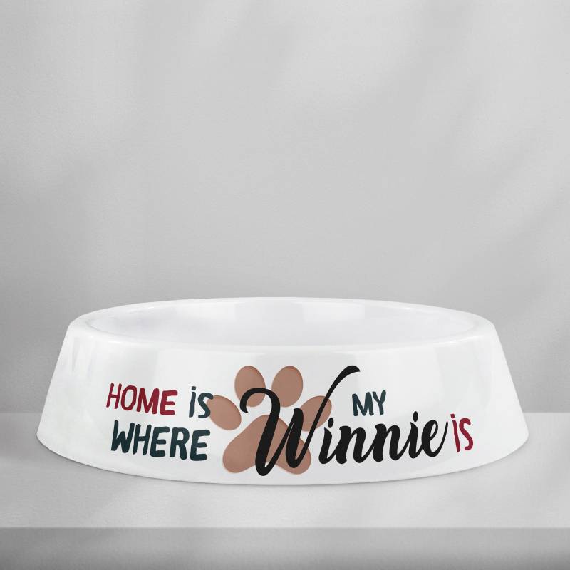 Personalizovaná plastová miska pre psov - Domov je tam, kde je môj pes Personalizovaná plastová miska pre psov - Domov je tam, kde je môj pes