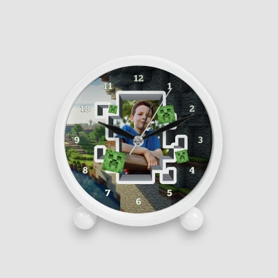 Hodiny s budíkom - Minecraft Creeper