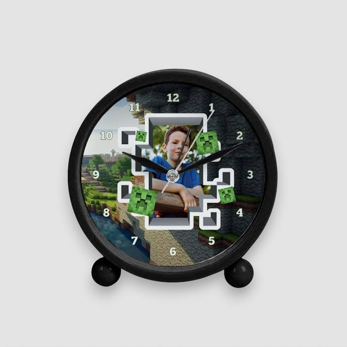 Hodiny s budíkom - Minecraft Creeper