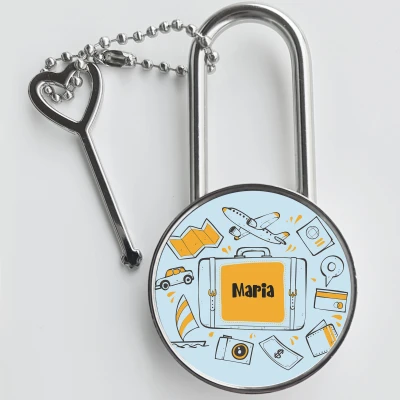 Personalizovaný visiaci zámok – Cestovanie