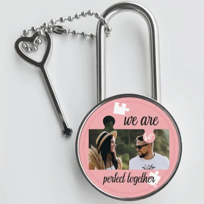 Personalizovaný visiaci zámok – Dokonalí spolu