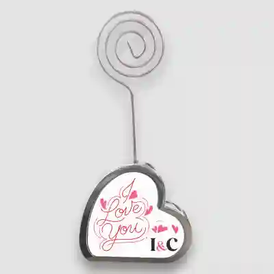 Stojan na fotku v tvare srdca - I love you
