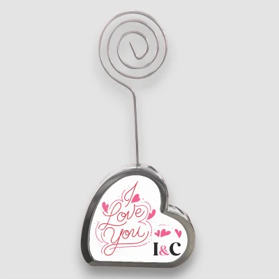 Stojan na fotku v tvare srdca - I love you