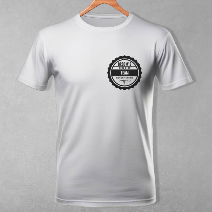 Personalizované tričko na rozlúčku so slobodou - Drinking Team