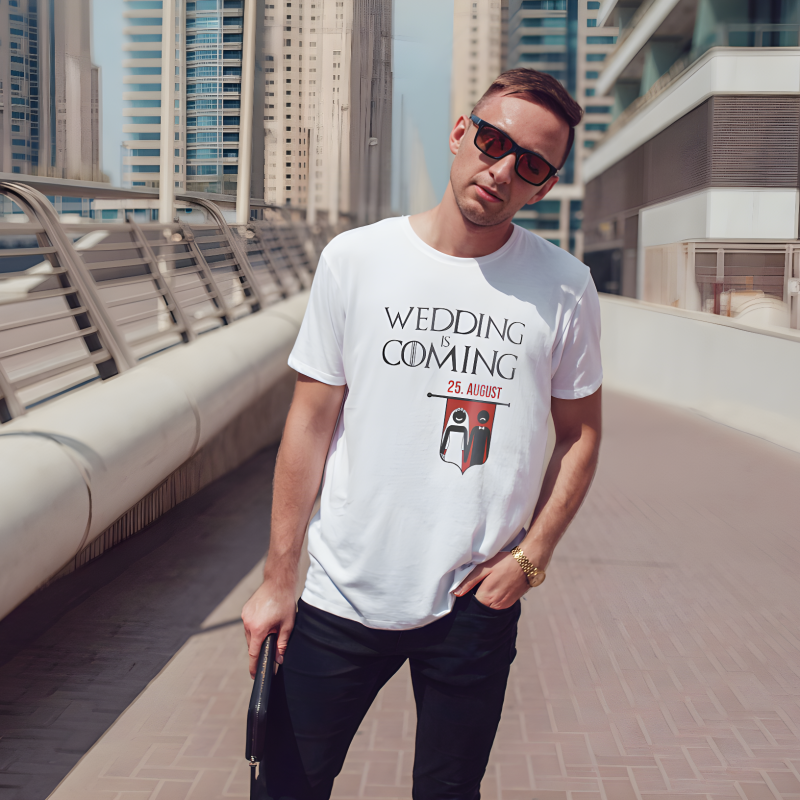 Personalizované tričko na rozlúčku so slobodou - Wedding is coming Personalizované tričko na rozlúčku so slobodou - Wedding is coming