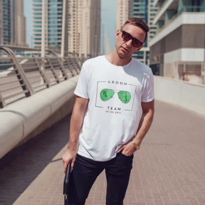 Personalizované tričko na rozlúčku so slobodou - Groom Team Glasses