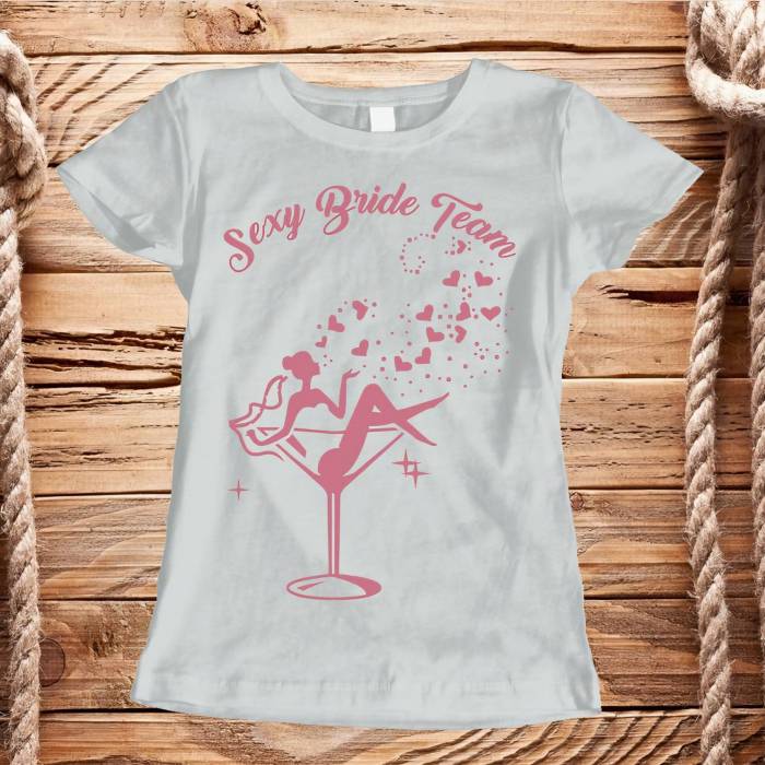 Personalizované tričko na rozlúčku so slobodou – Sexy Bride Team