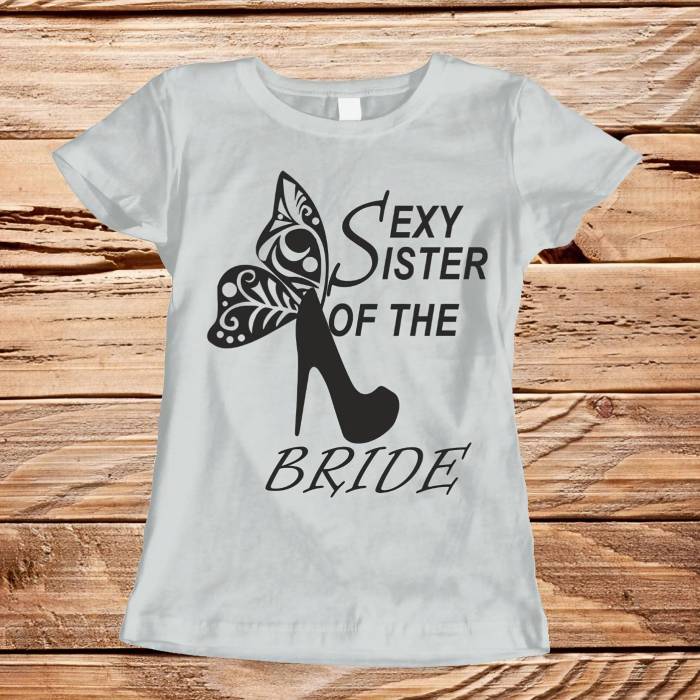 Personalizované tričko pre družičky – Sestra nevesty