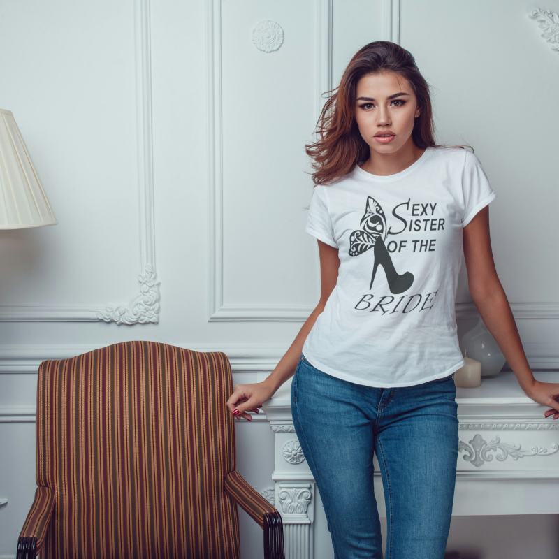 Personalizované tričko pre družičky – Sestra nevesty