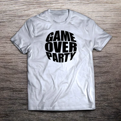 Personalizované tričko na rozlúčku so slobodou – Game Over Party