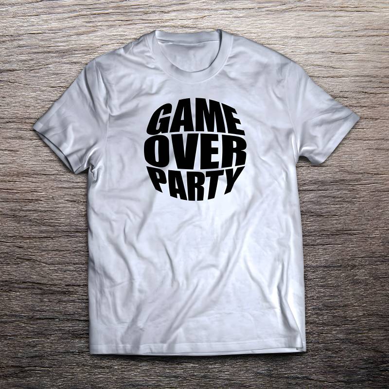 Personalizované tričko na rozlúčku so slobodou – Game Over Party