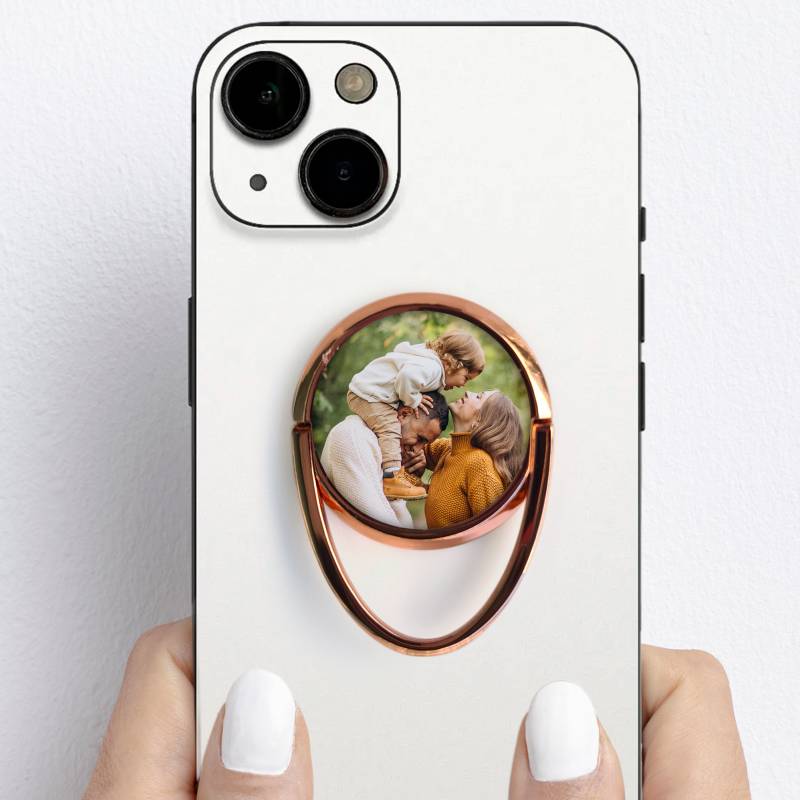 Personalizovaný držiak na telefón v tvare prsteňa – S fotkou