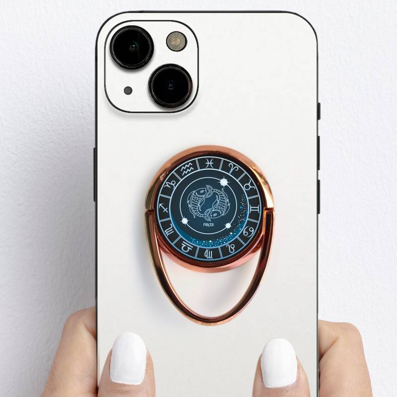 Personalizovaný držiak na telefón v tvare prsteňa – Ryby