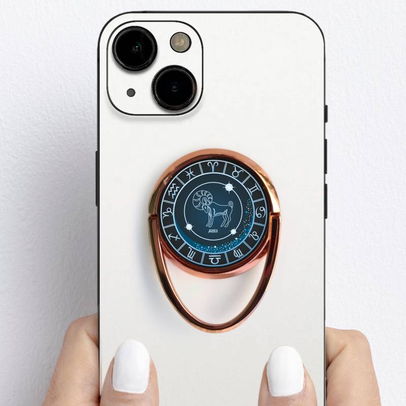 Personalizovaný držiak na telefón v tvare prsteňa - Baran