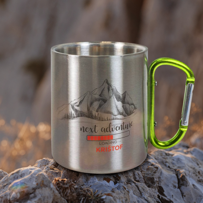 Personalizovaný hrnček z nerezovej ocele 200ml - Next adventure loading