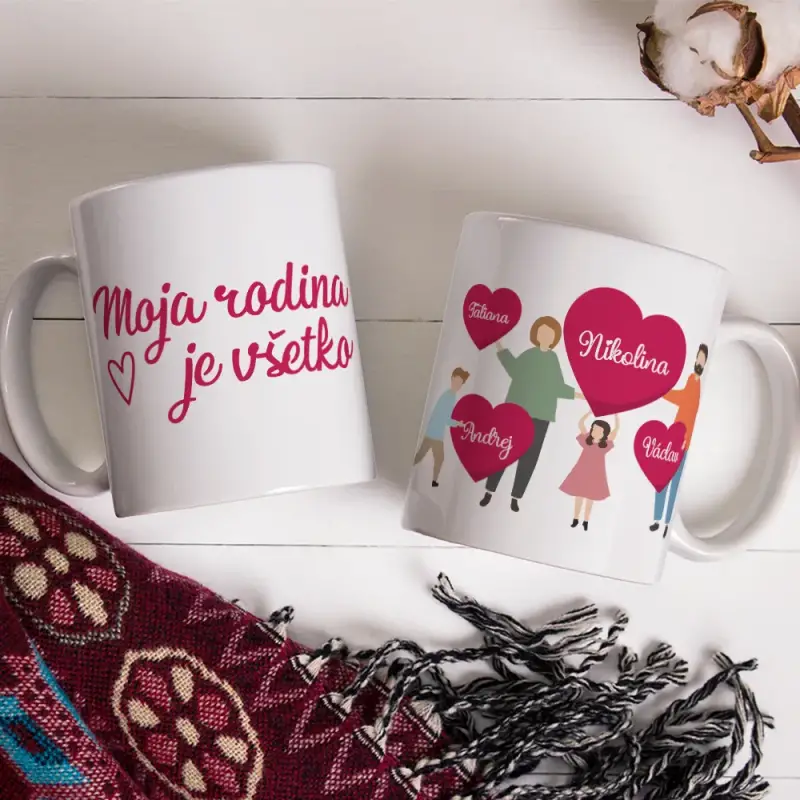 Personalizovaný hrnček - Moja rodina je všetko!