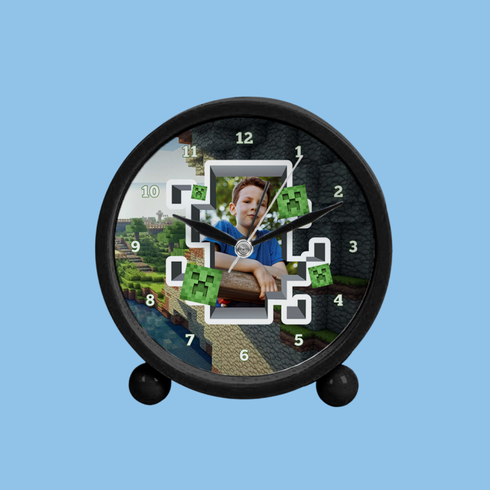 Hodiny s budíkom - Minecraft Creeper