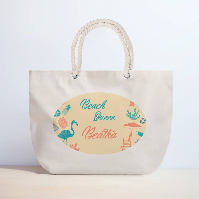 Personalizovaná plážová taška - Beach queen