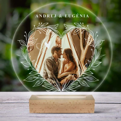 Vlastná 3D LED lampa pre neho a pre ňu