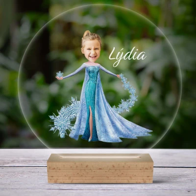 Elsa vlastné 3D led lampa