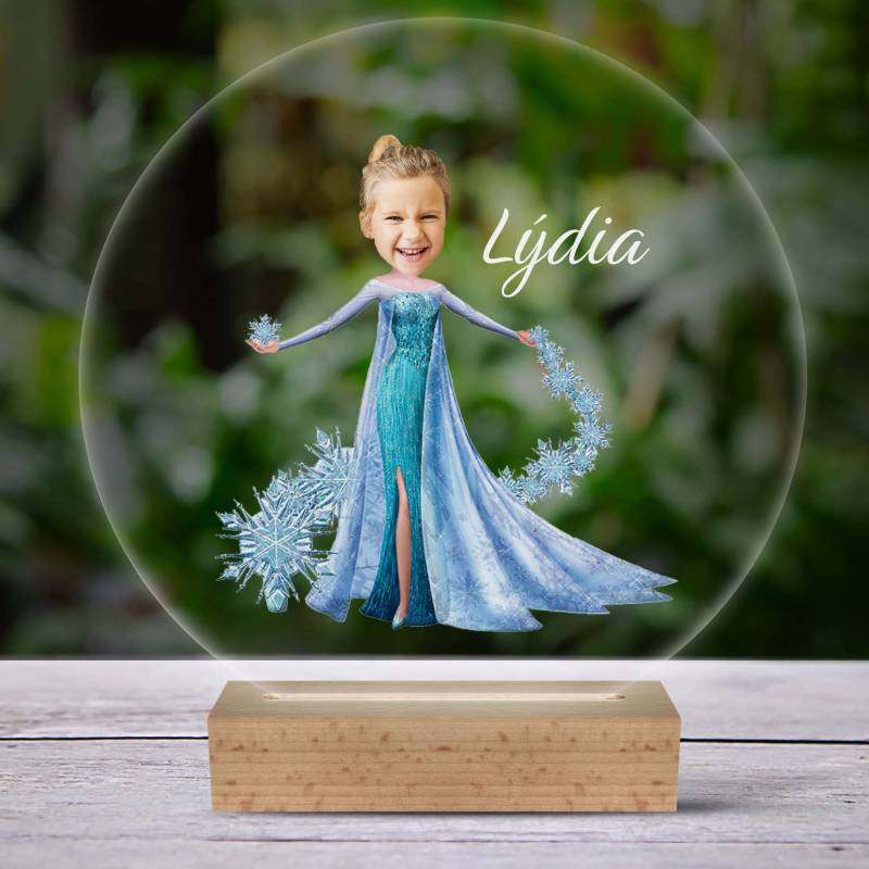 Elsa vlastné 3D led lampa