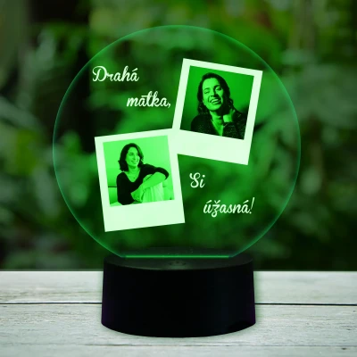 Vlastná 3D LED lampa pre mamičku