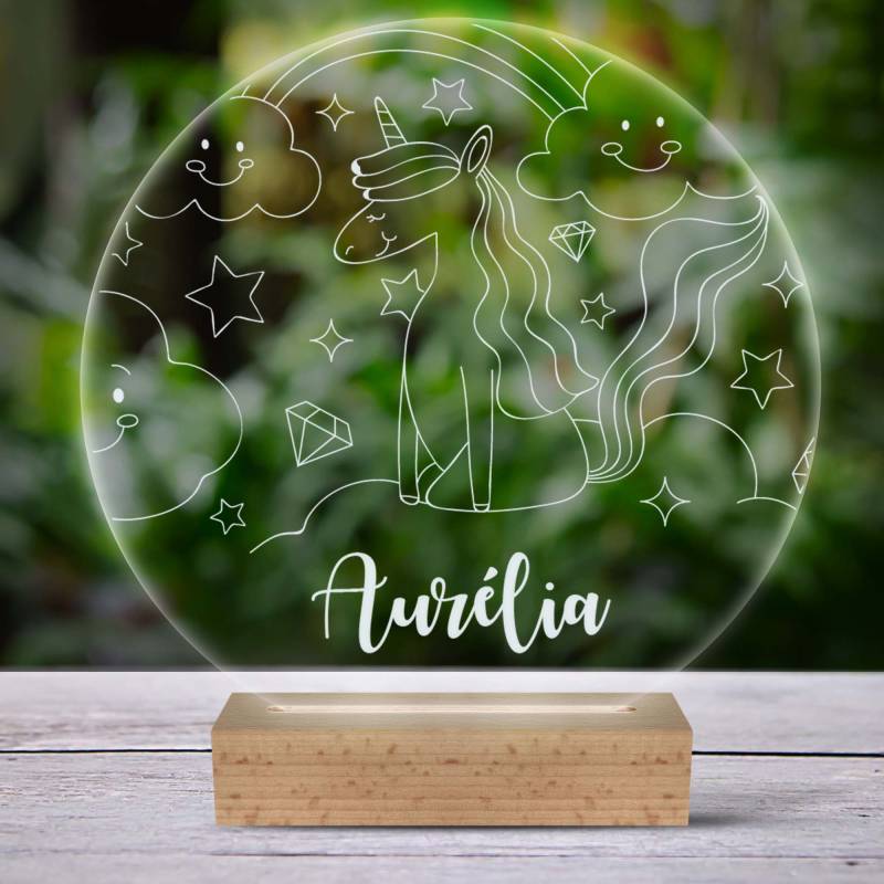 Personalizovaná 3D LED lampa - Jednorožec