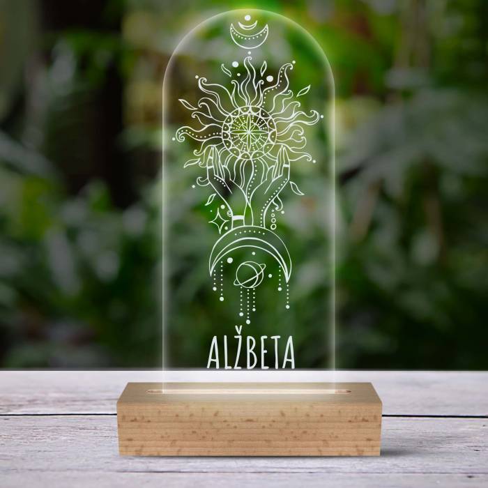 Lampa viedla 3D personalizáciu Sun and Moon