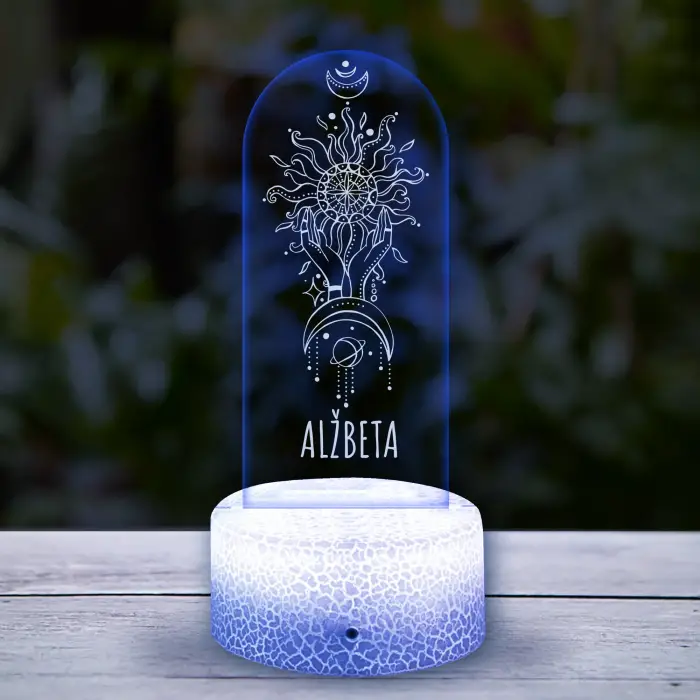 Lampa viedla 3D personalizáciu Sun and Moon
