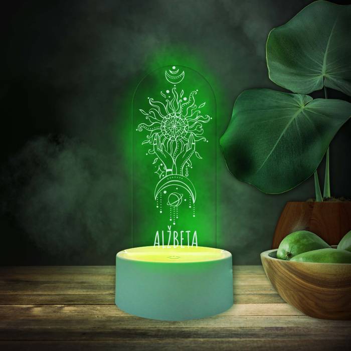 Lampa viedla 3D personalizáciu Sun and Moon
