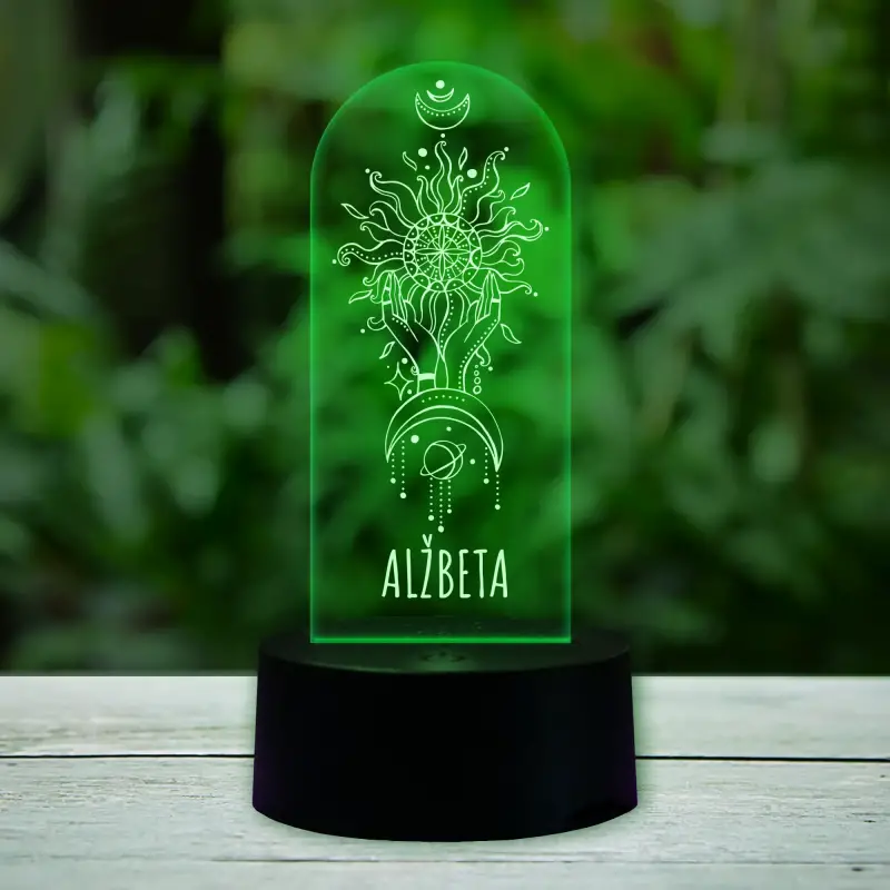 Lampa viedla 3D personalizáciu Sun and Moon
