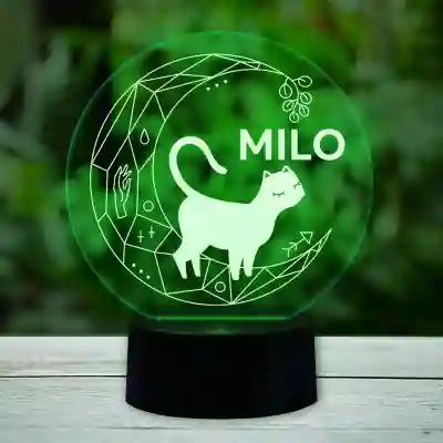 Prispôsobená led lampa s mačkou