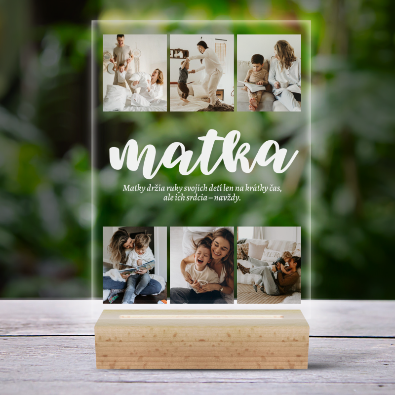 Personalizovaná 3D LED lampa - Mama