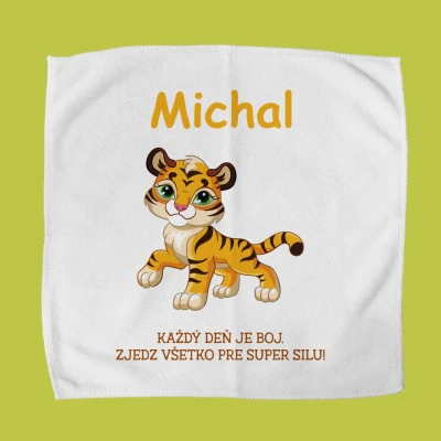 Personalizovaný uterák na desiatový box – Lev