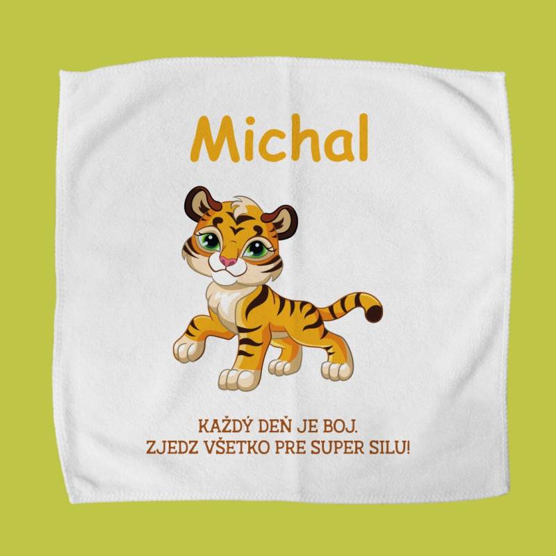 Personalizovaný uterák na desiatový box – Lev