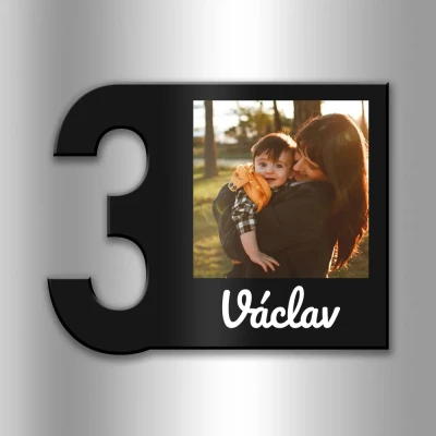 Magnet na chladničku na oslavu tretieho výročia