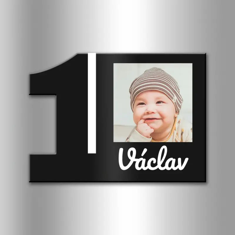 Magnet na chladničku na oslavu jedného roka