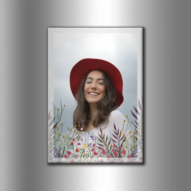 Magnet na chladničku na mieru s kvetmi a Vašou fotografiou