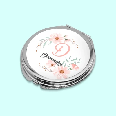 Vreckové zrkadlo - Vaše meno a iniciály