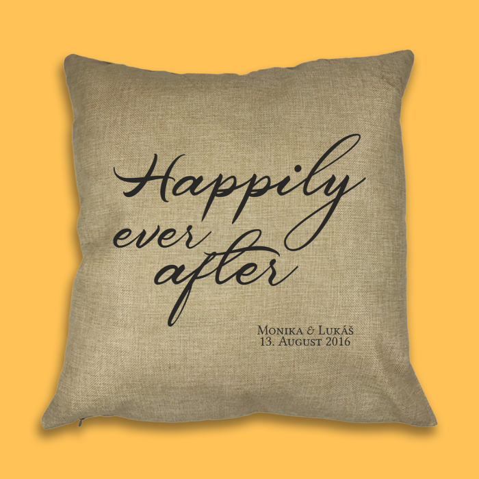 Personalizovaný vankúš - Happily ever after