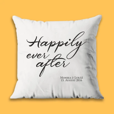 Personalizovaný vankúš - Happily ever after