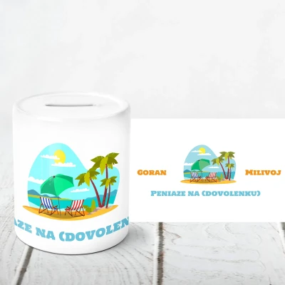 Personalizovaná pokladnička - Peniaze na dovolenku