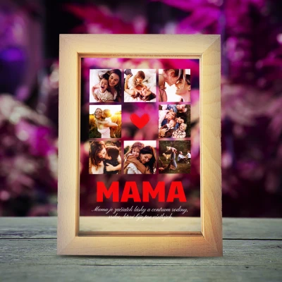 Svietiaci fotorámik – Mama