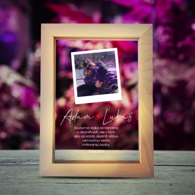 Svietiaci fotorámik – Polaroid