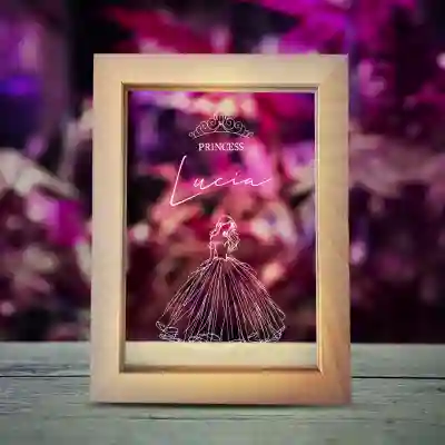 Svietiaci fotorámik – Princezná